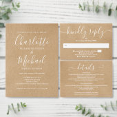 Kraft素朴署エレガント名スクリプ結婚ト (この独立クリエイターのコレクションをカスタマイズ。)