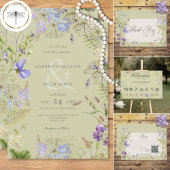 ラベ素朴ンダーとセージWildflowers Sage's 結婚 メニュー