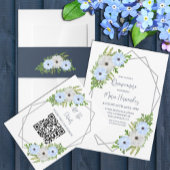 Rustic Light Blue and White Floral Quinceañera  フェイバーバッグ