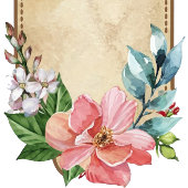 Rustic Look Watercolor Floral 招待状