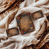 Rustic Moody Autumn Floral Bridal Shower スタンダードカクテルナプキン