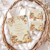 カボチャ素朴のキノコの赤ちゃんシャワー 招待状