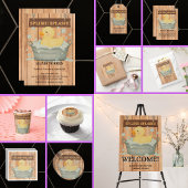 ゴム素朴ダッキー(アヒルちゃん)バブル赤ちゃんシャワー 招待状