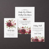 ブルゴーニュ結婚フローラ無料ドリンク券 名刺 (この独立クリエイターのコレクションをカスタマイズ。)