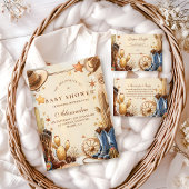 Rustic Western Cowboy Diapper Raffle エンクロージャーカード