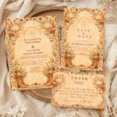 Rustic Western Cowgirl Garden Wedding サンキューカード