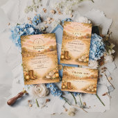 Rustic Western Meadow Wedding 招待状