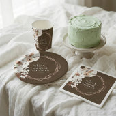 ウッドボ素朴ホフローラブライダルシャワー ラウンドシール