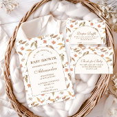 Rustic Woodland Baby Shower 招待状