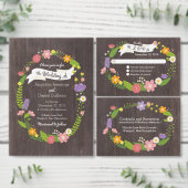 ウッドラ素朴ンドボヘミアンフローラ結婚ズ クッション (この独立クリエイターのコレクションをカスタマイズ。)