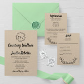 素朴結婚リース 招待状