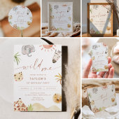 サファリ深夜おむつ赤ちゃんシャワーのサイン ポスター