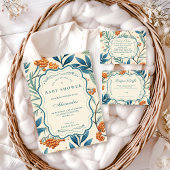 Sage Berry Botanical Baby Shower Diapper Raffle エンクロージャーカード