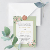 セージグリーン&バラピンクガーデンエレガントウェディング プログラム