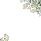 Eucalyptus & White Florals Botanical Wedding ラベル