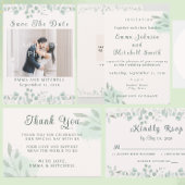 Simple Sage Green Botanical Minimalist Wedding メニュー