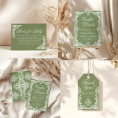 Cielito Lindoセージ緑の赤ちゃんシャワー ギフトタグ