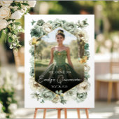 Sage Green Floral Butterfly Tiara Quinceañera 紙コップ