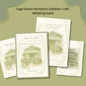 sage green romantic wedding outdoor café メニュー