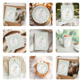 One Silly Goose Green Bow First Birthday ギフトタグ