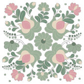 Sage Green Wildflower Wedding Table Number