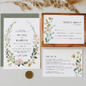 赤面Bohoフローラ結婚の詳細エンクロージャカード エンクロージャーカード