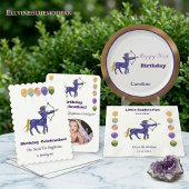 Sagittarius 1st Birthday Impressionist Gold Glitte 招待状
