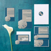 サンドドル、海ブルービーチ結婚式 フェイバーボックス (この独立クリエイターのコレクションをカスタマイズ。)