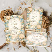 Sandy Shore Seashell Wedding サンキューカード