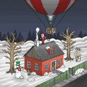 Santa's Hot Air Balloon コーヒーマグカップ