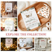 サンタベビークリスマスグリーンレッドウィンターベビーシャワー 招待状