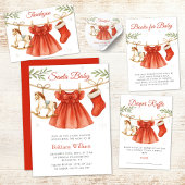 Santa Baby Christmas Clothesline Girl Baby Shower  缶クーラー