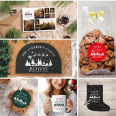 サンタク信じリスマスの伝統的家族の緑 スウェットシャツ