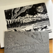 サンタと犬そり北極リノプリントマグ コーヒーマグカップ