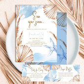 Boho Coastal Diaper Raffle Baby Shower Poster ポスター