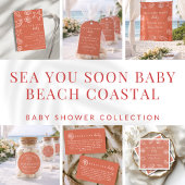 Terracotta Sea You Soon Thank You Baby Shower ギフトタグ