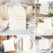 Seashell Ivory & Gold Beach Coastal Wedding Favor 缶クーラー