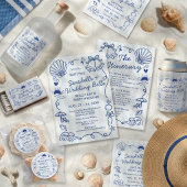 Seashells & Wedding Bells Bachelorette Itinerary 招待状