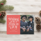 Season of Joy Holiday Wine Label Personalized ワインラベル