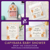 Cute Capybara Baby Shower Prayer Wishes  アドバイスカード