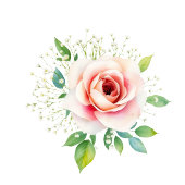 Elegant Black Floral Beverage Menu アクリルサイン