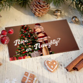 クリスマスツリー近くのセクシーサンタガール 招待状