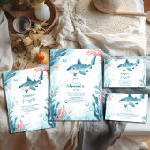 海の下のサメ海動物の本ベビー エンクロージャーカード