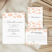 クラウド9 パステル ミニマル ブライダルシャワーありがとう ラウンドシール