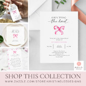 結び目ピンクボウブライダルシャワー ペーパープレート