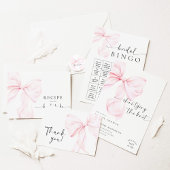 ピンクボウブライダルシャワーレシピ要求 エンクロージャーカード