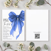 She's Tying The Knot Blue Bow Welcome Sign アクリルサイン