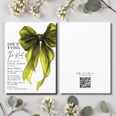 She's Tying The Knot Chartreuse Bow Bridal Shower ペーパープレート