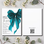 She's Tying The Knot Turquoise Bow Welcome Sign アクリルサイン