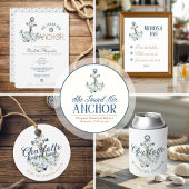 She Found Her Anchor Nautical Bridal Shower ラウンドシール